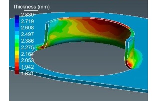 Engineering Umformsimulation Ziehteil offen